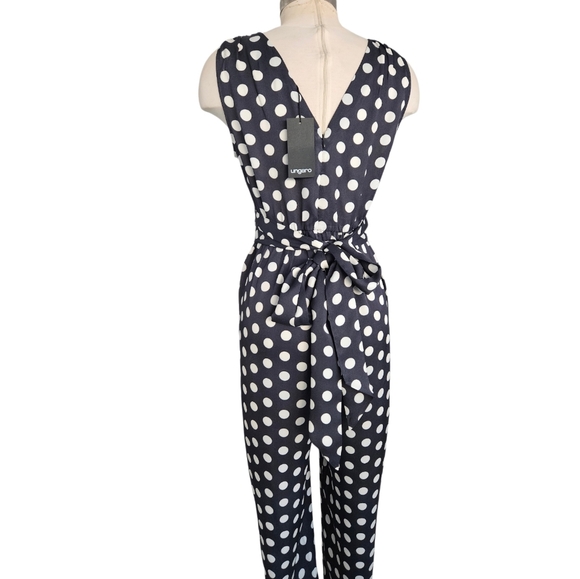 NWT Emanuel Ungaro Deborah Sleevless Jumpsuit Polka Dot - Picture 8 of 14